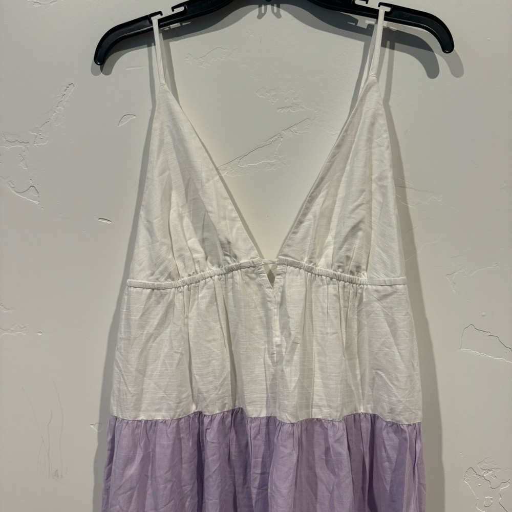 Anthropologie The Raya Colorblock Maxi Dress: Purple and White - Picture 4 of 16